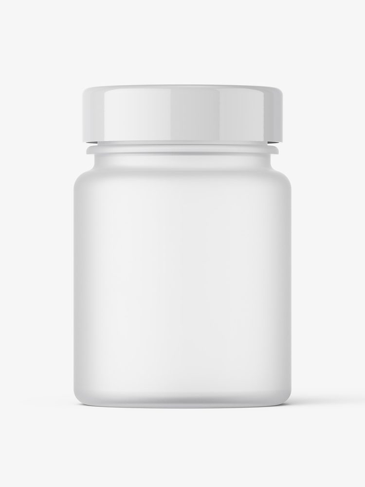 Small frosted jar mockup