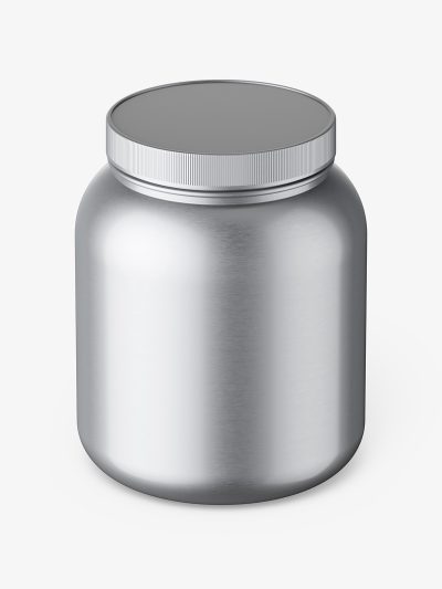 Metallic nutrition jar mockup