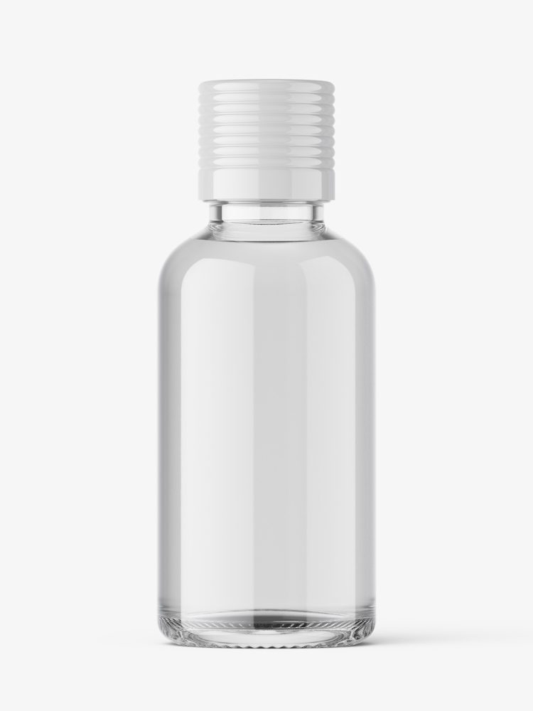Essential oil bottle mockup / clear