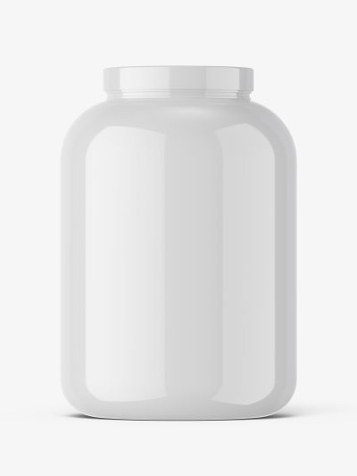 Large protein jar mockup / glossy