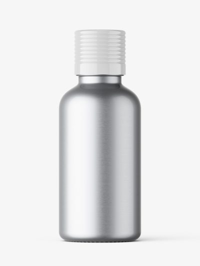 Essential oil bottle mockup / metallic