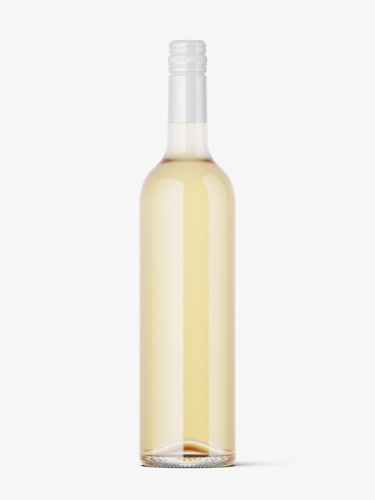 White wine bottle mockup