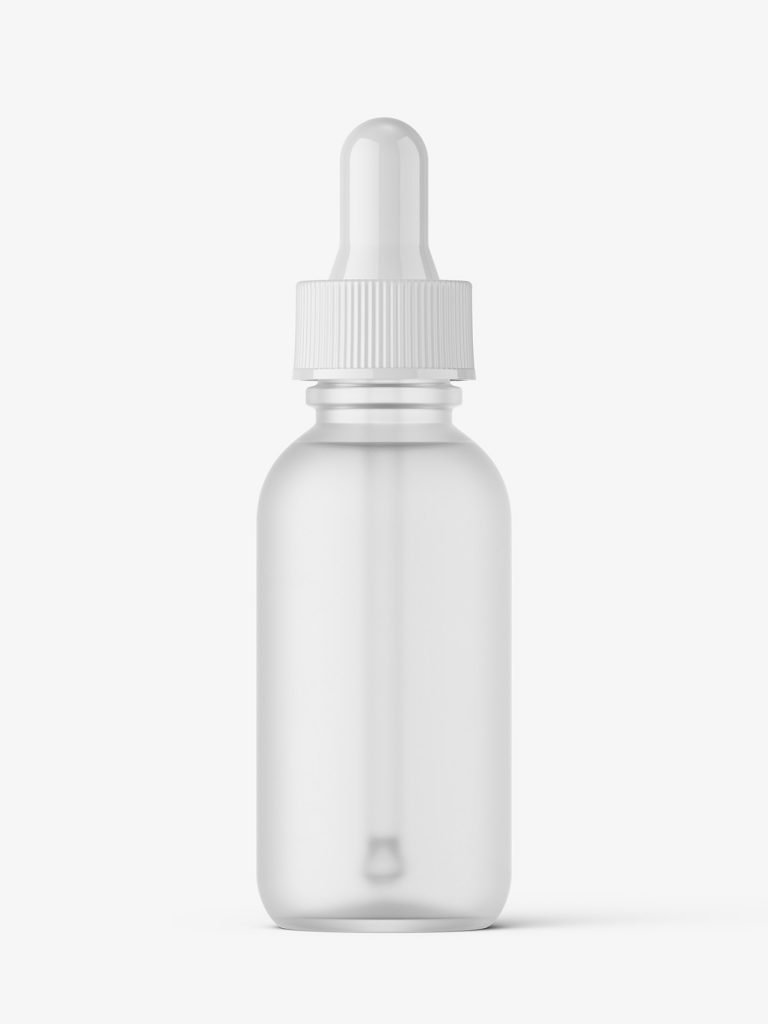 Clear bottle with dropper mockup - Smarty Mockups