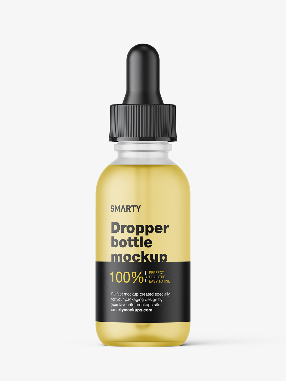 Clear frosted dropper bottle mockup - Smarty Mockups