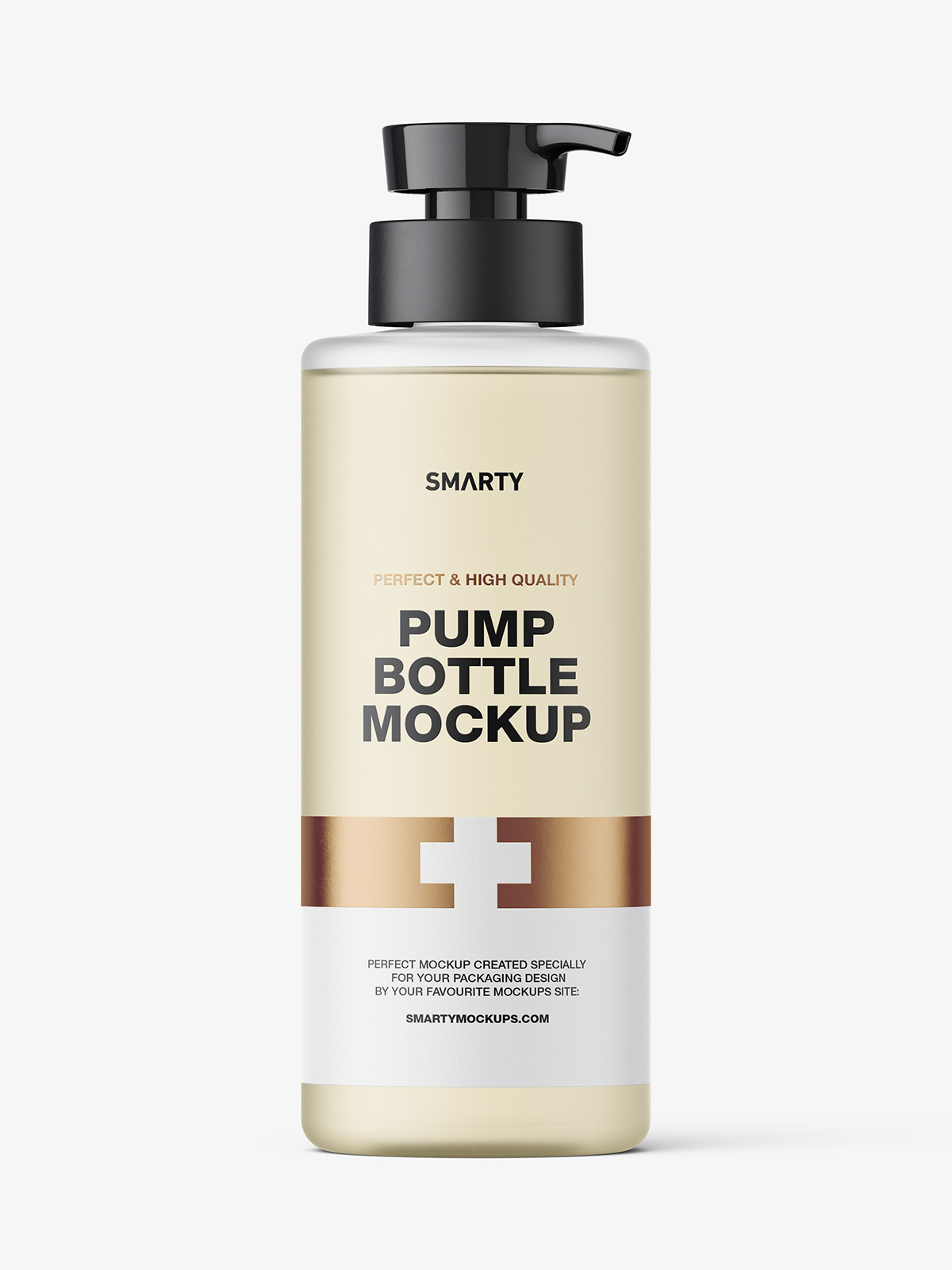 Shampoo matt bottle with pump - Smarty Mockups