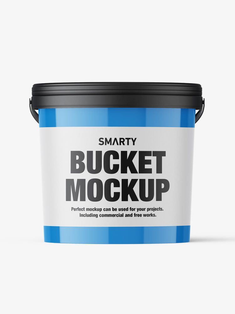 Glossy bucket mockup