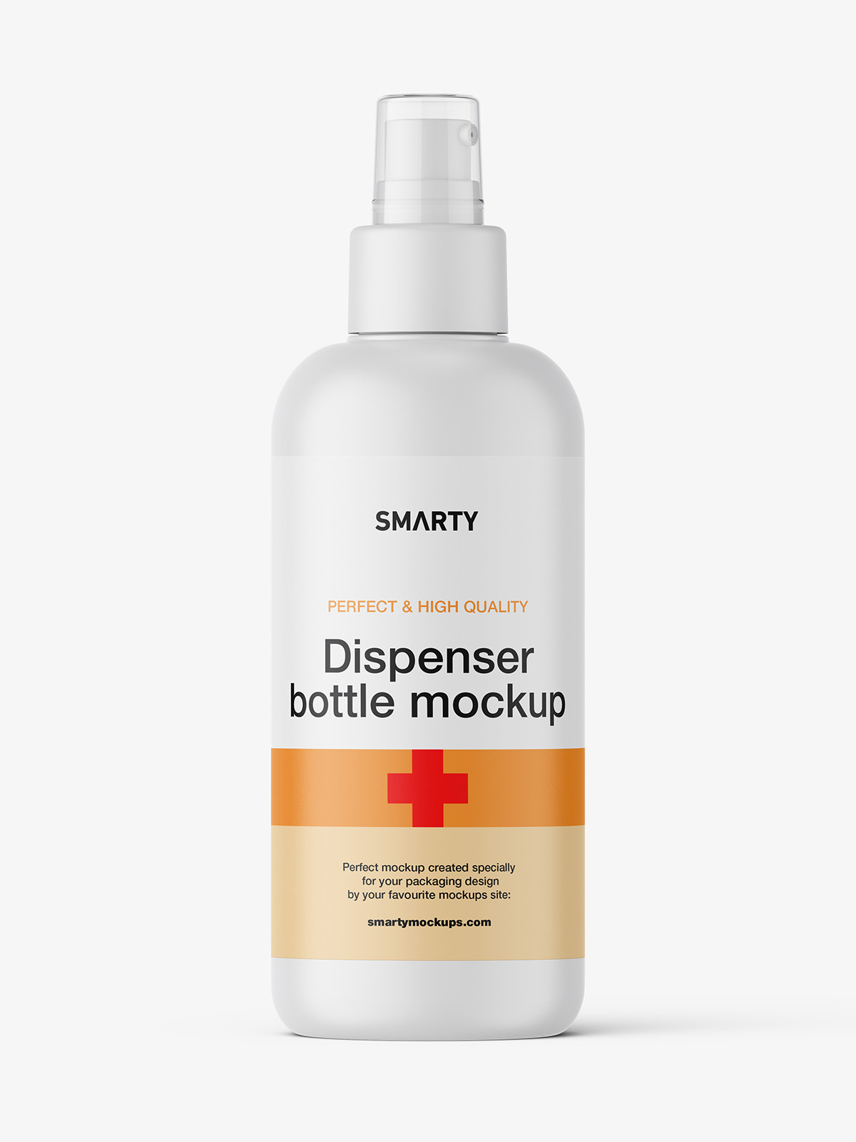 Shampoo matt bottle with pump - Smarty Mockups