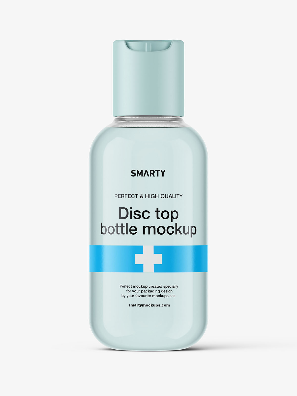 Cosmetic bottle with flip top / clear - Smarty Mockups