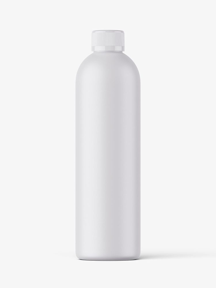 Matt bottle with tampered lid mockup