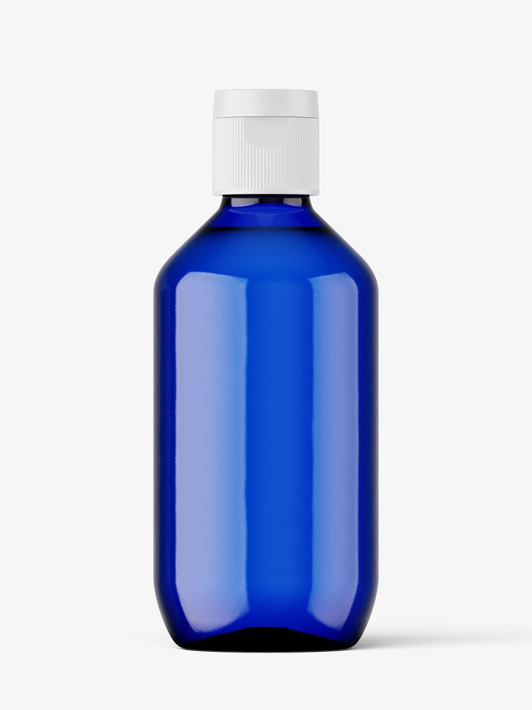 Bottle with flip top lid mockup