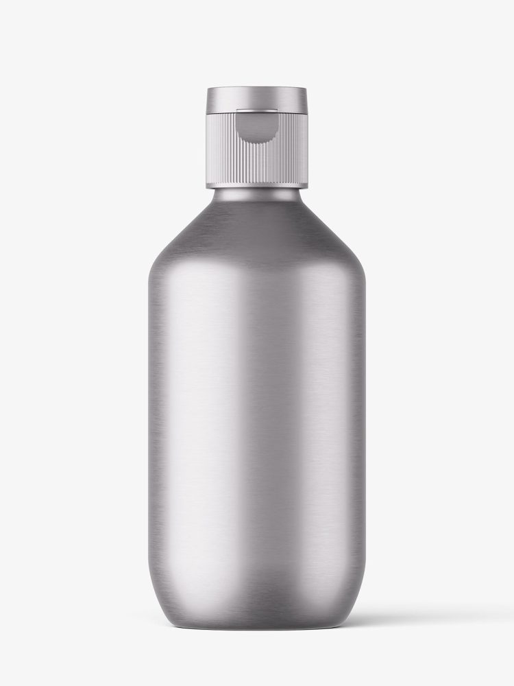 Bottle with flip top lid mockup