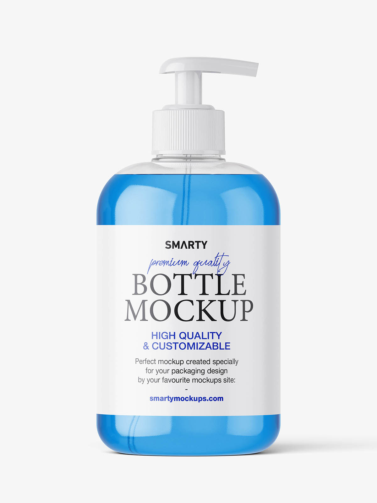 Bottle with pump mockup