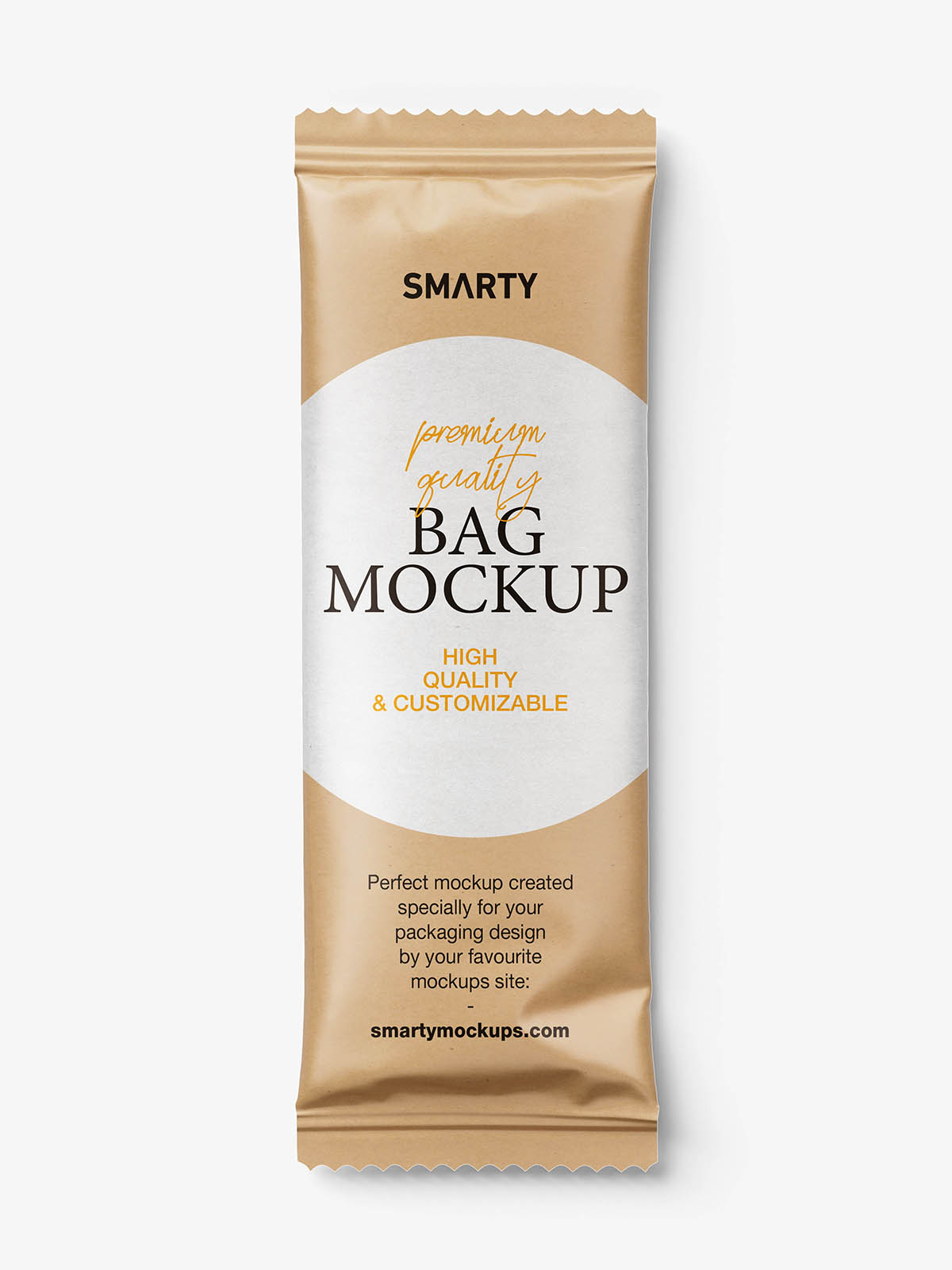 Kraft paper food bag mockup