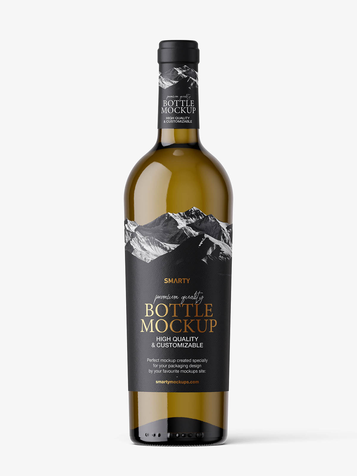 Wine bottle mockup