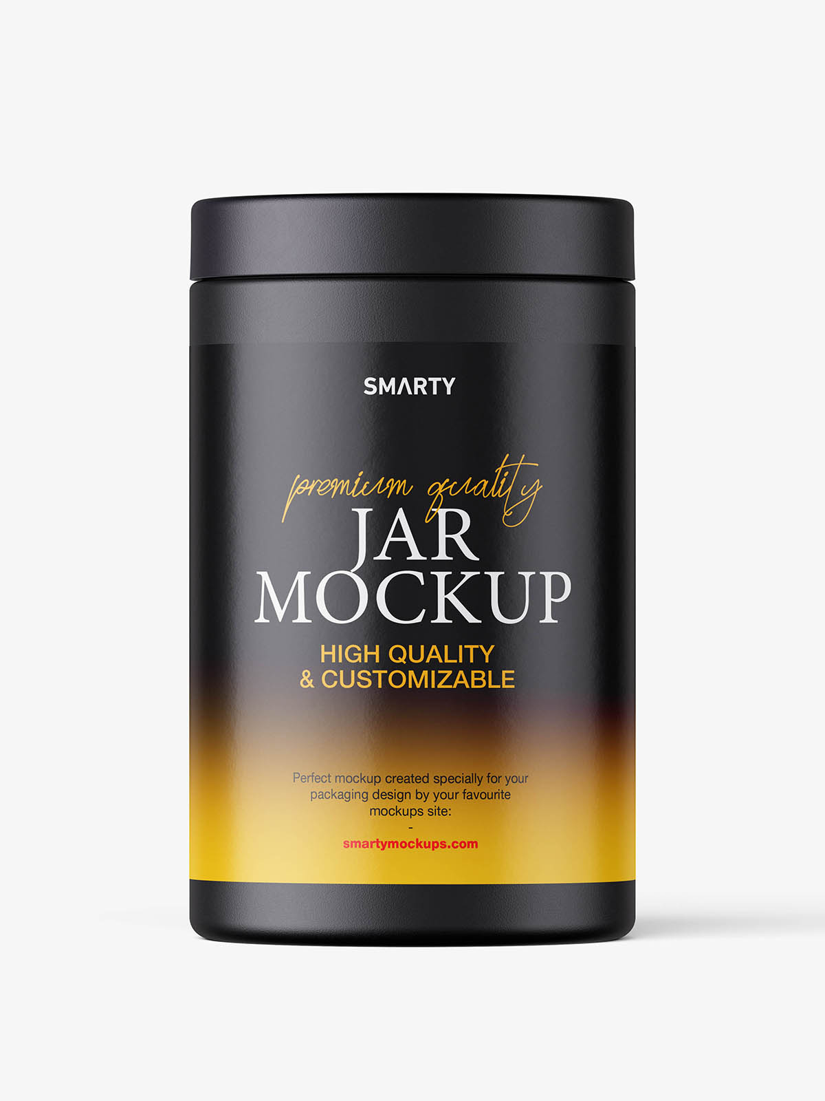 Matt tall jar mockup